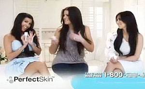 The Kardashians taping the Perfect Skin infomercial